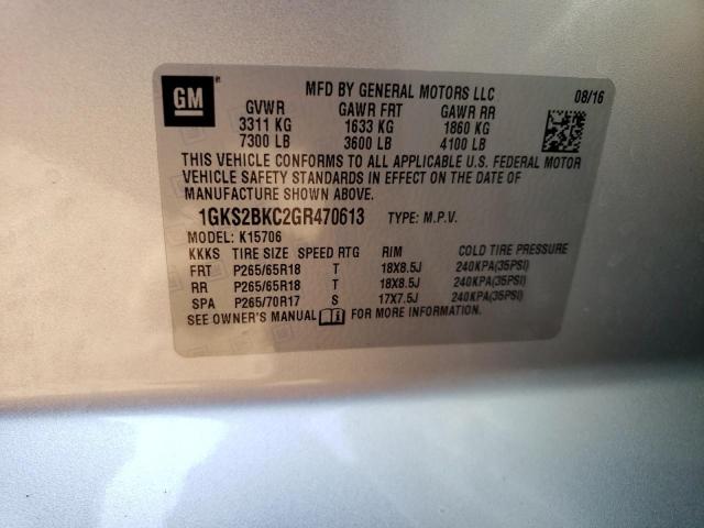 1GKS2BKC2GR470613 GMC YUKON SLT