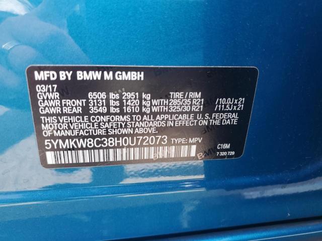 5YMKW8C38H0U72073 BMW X6 M