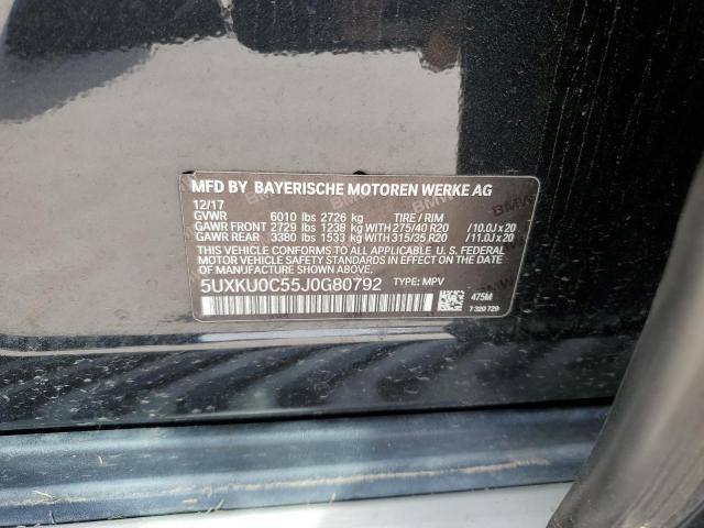 5UXKU0C55J0G80792 BMW X6 Sdrive35i