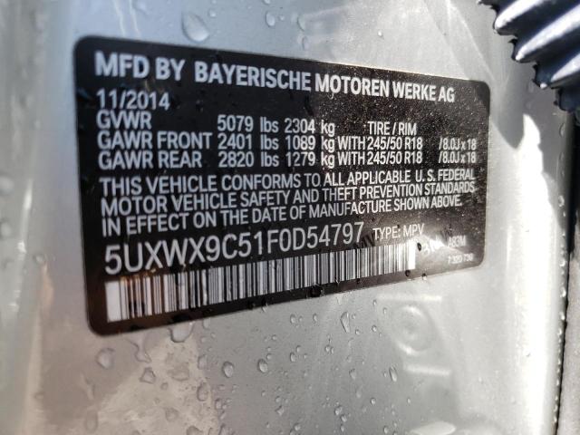 5UXWX9C51F0D54797 BMW X3 Xdrive28i
