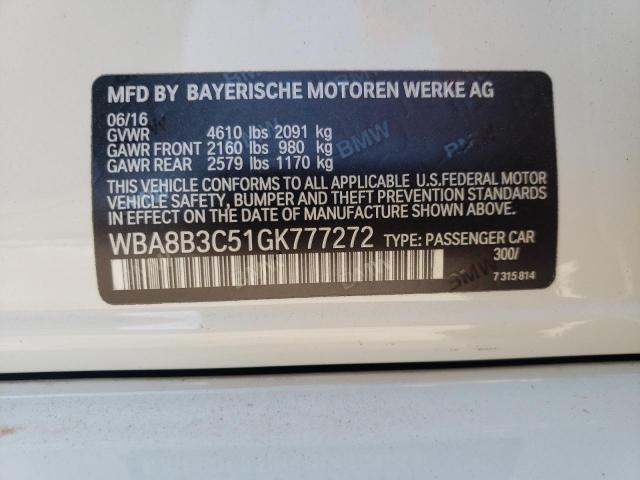 WBA8B3C51GK777272 BMW 340 I