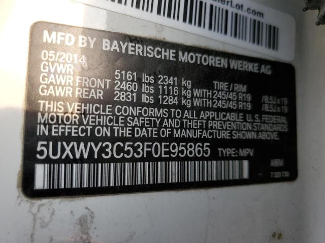 5UXWY3C53F0E95865 BMW X3 Xdrive28d