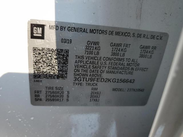 3GTU9FED2KG156643 GMC Sierra K1500 Denali