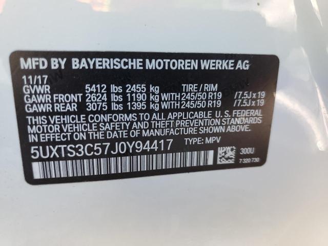 5UXTS3C57J0Y94417 BMW X3 Xdrivem40i