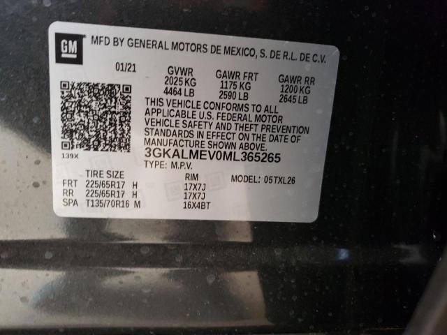 3GKALMEV0ML365265 GMC Terrain Sle