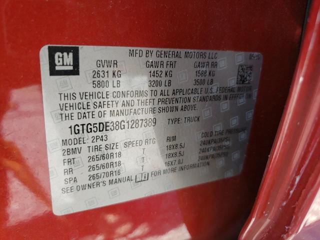 1GTG5DE38G1287389 GMC CANYON SLT