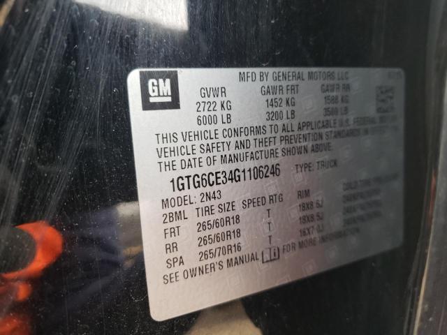 1GTG6CE34G1106246 GMC CANYON SLE