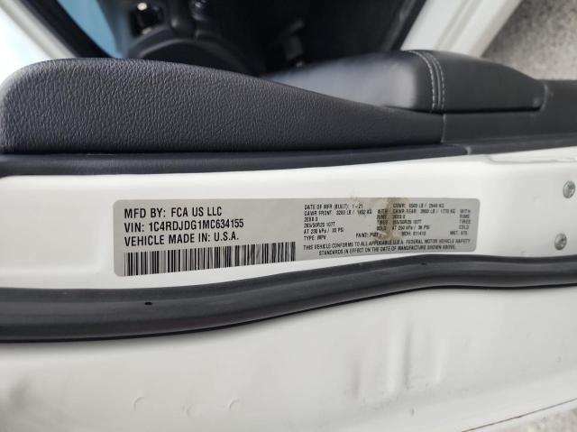 1C4RDJDG1MC634155 Dodge DURANGO GT