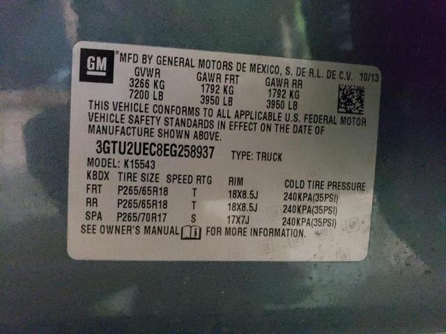 3GTU2UEC8EG258937 GMC Sierra K1500 Sle