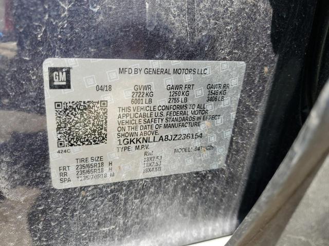 1GKKNLLA8JZ236154 GMC ACADIA SLE