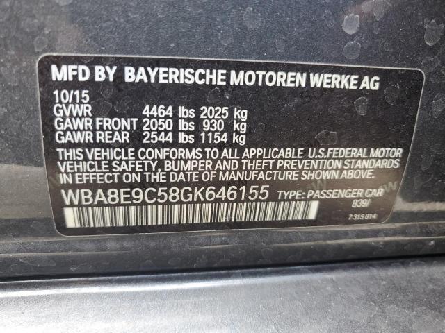 WBA8E9C58GK646155 BMW 328 I Sulev