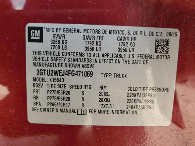 3GTU2WEJ4FG471069 GMC Sierra K1500 Denali