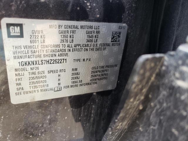 1GKKNXLS7HZ262271 GMC Acadia Denali