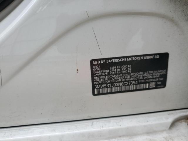 3MW5R1J03N8C27354 BMW 330I