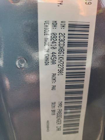 2C3CDXBG1KH727901 Dodge Charger Sxt