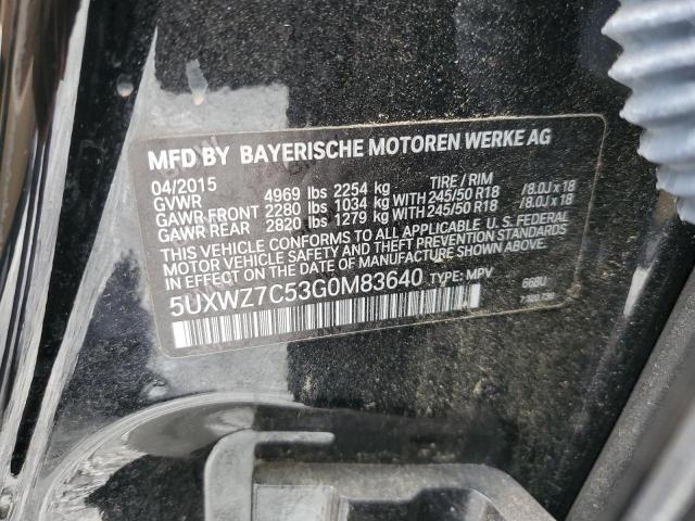 5UXWZ7C53G0M83640 BMW X3 Sdrive28i