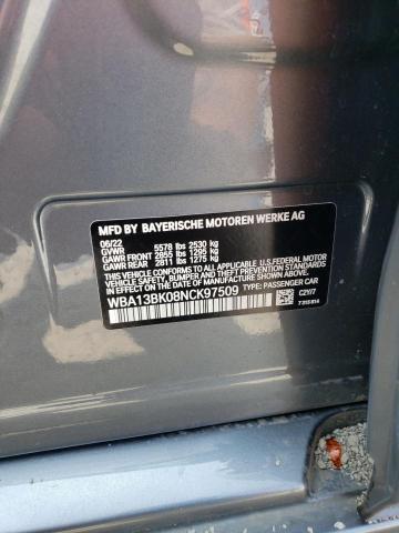 WBA13BK08NCK97509 BMW M550xi