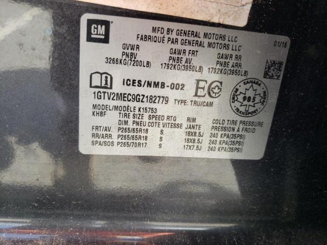 1GTV2MEC9GZ182779 GMC Sierra K1500 Sle