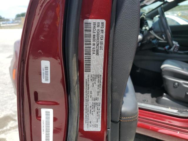 1C4SDHCT2NC218092 Dodge Durango R/t