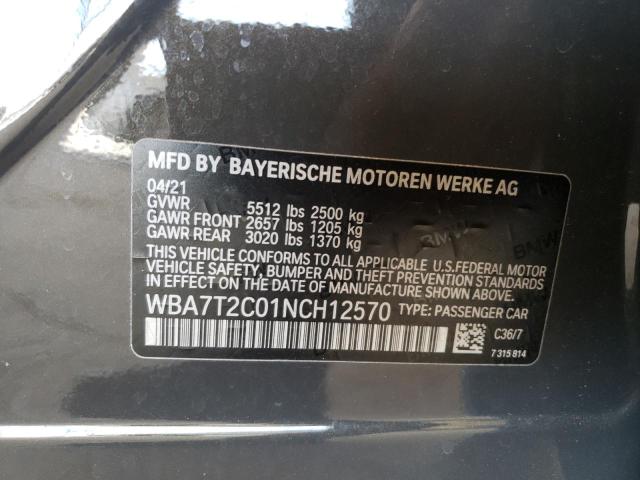 WBA7T2C01NCH12570 BMW 740 I