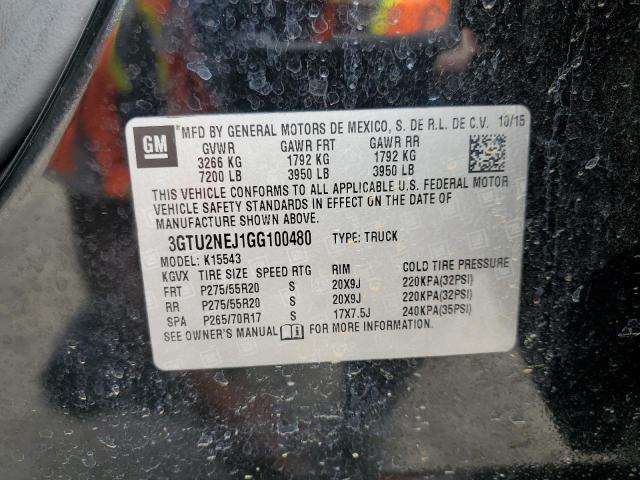 3GTU2NEJ1GG100480 GMC Sierra K1500 Slt