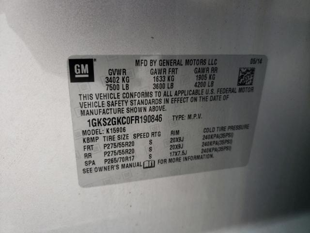 1GKS2GKC0FR190846 GMC Yukon Xl K1500 Sle