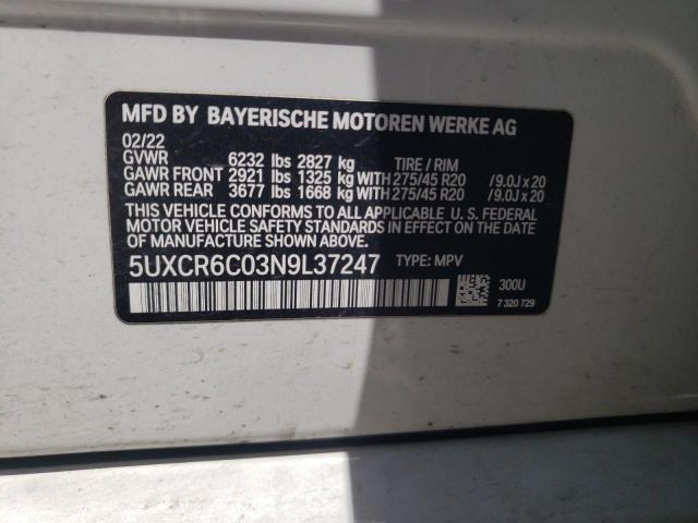 5UXCR6C03N9L37247 BMW X5 Xdrive40i