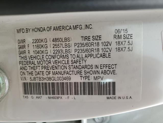 5J8TB3H38GL003469 Acura RDX