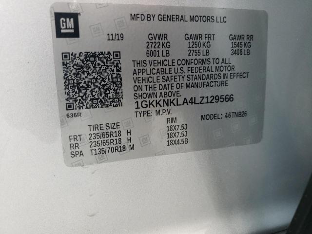 1GKKNKLA4LZ129566 GMC ACADIA SLE