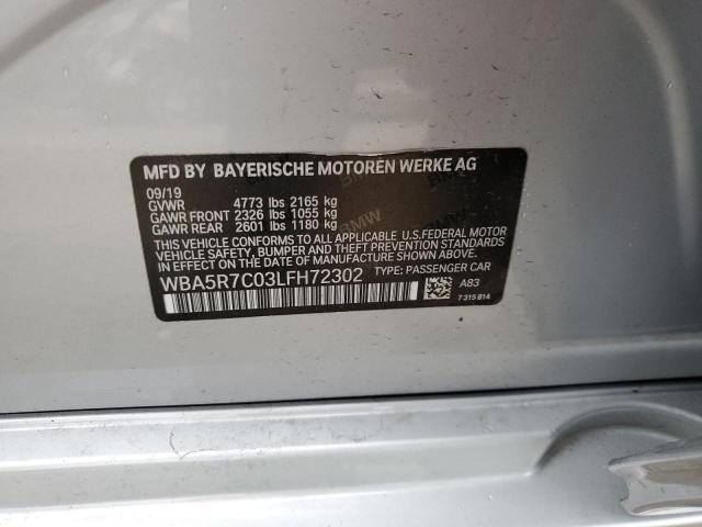 WBA5R7C03LFH72302 BMW 330XI