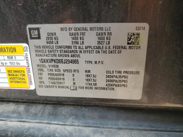1GKKVPKD6EJ294965 GMC ACADIA SLE