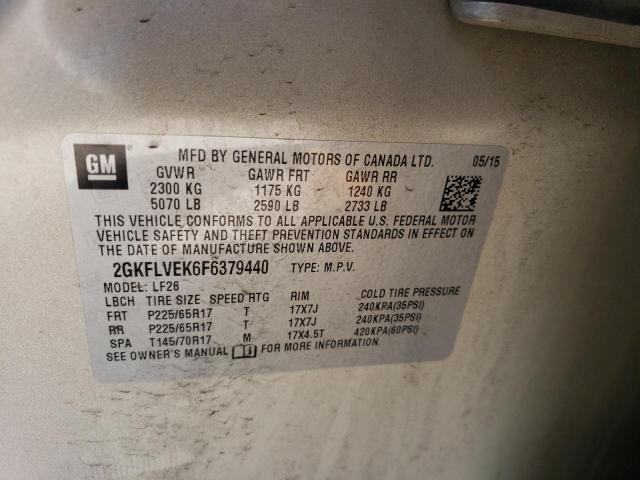 2GKFLVEK6F6379440 GMC Terrain Sle