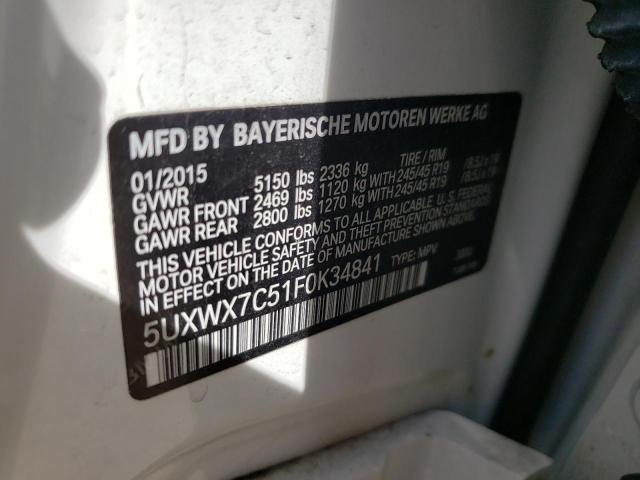 5UXWX7C51F0K34841 BMW X3 Xdrive35i