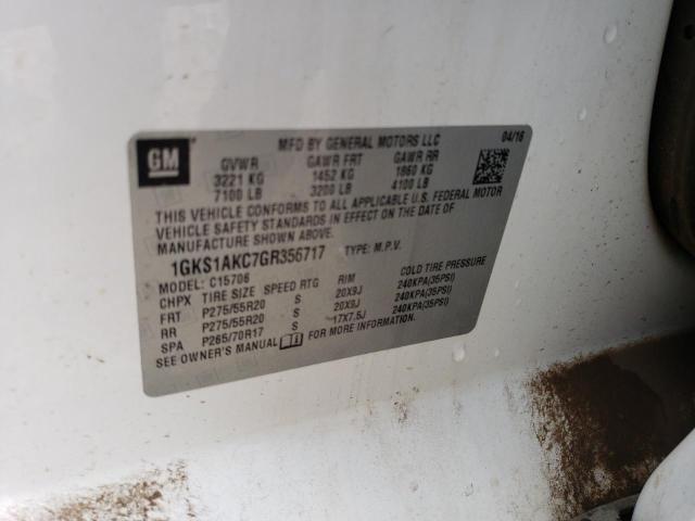 1GKS1AKC7GR356717 GMC YUKON SLE