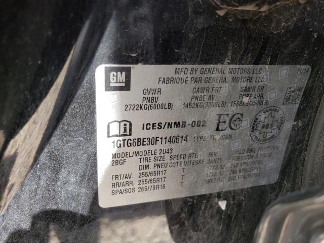 1GTG6BE30F1140614 GMC CANYON SLE