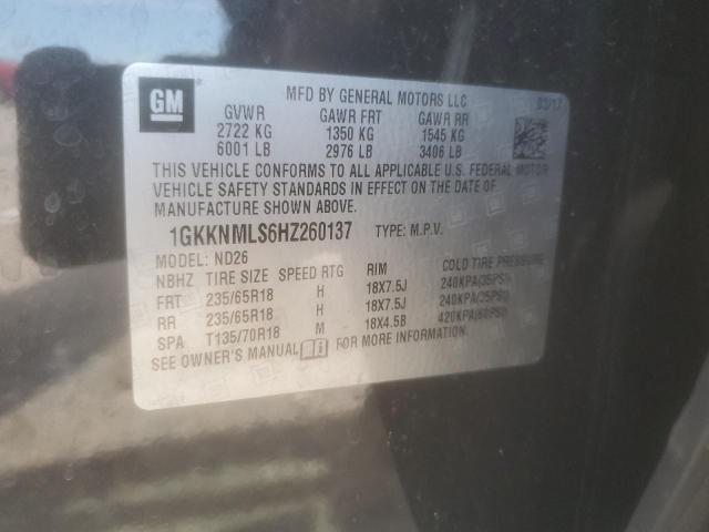 1GKKNMLS6HZ260137 GMC Acadia Slt-1