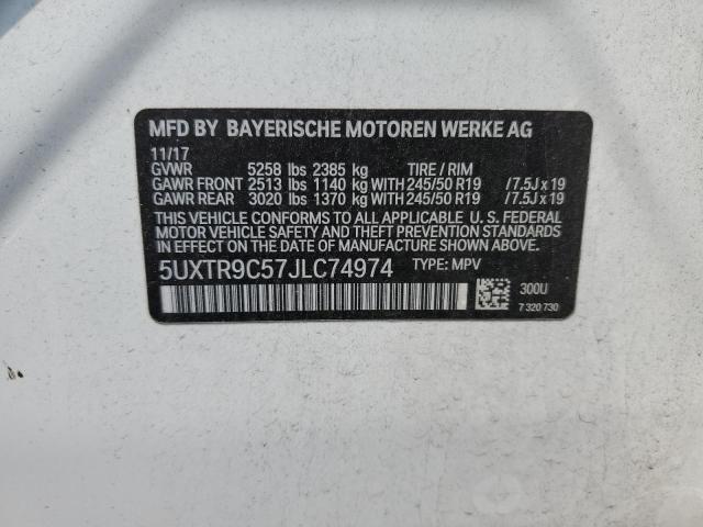 5UXTR9C57JLC74974 BMW X3 Xdrive30i