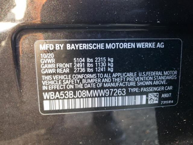 WBA53BJ08MWW97263 BMW 540 I