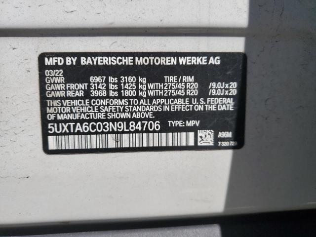 5UXTA6C03N9L84706 BMW X5 Xdrive45e