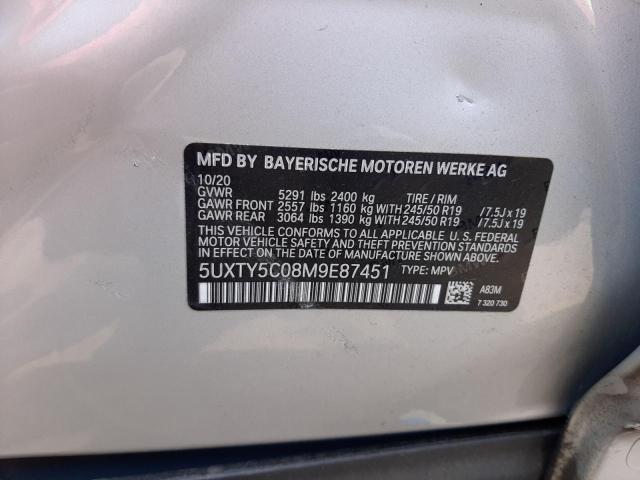5UXTY5C08M9E87451 BMW X3 Xdrive30i