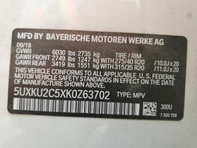 5UXKU2C5XK0Z63702 BMW X6 Xdrive35i