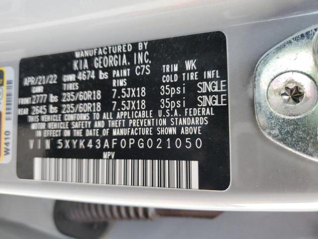 5XYK43AF0PG021050 KIA Sportage Sx