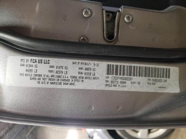 1C3CDFFA5GD822207 Dodge Dart Sxt Sport
