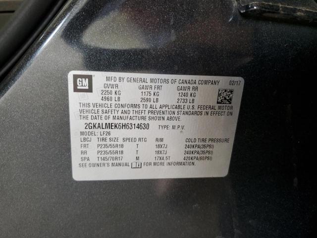 2GKALMEK6H6314630 GMC Terrain Sle