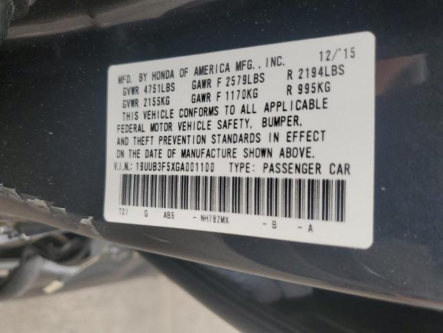 19UUB3F5XGA001100 Acura TLX TECH