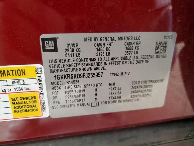 1GKKRSKD9FJ255957 GMC Acadia Slt-2