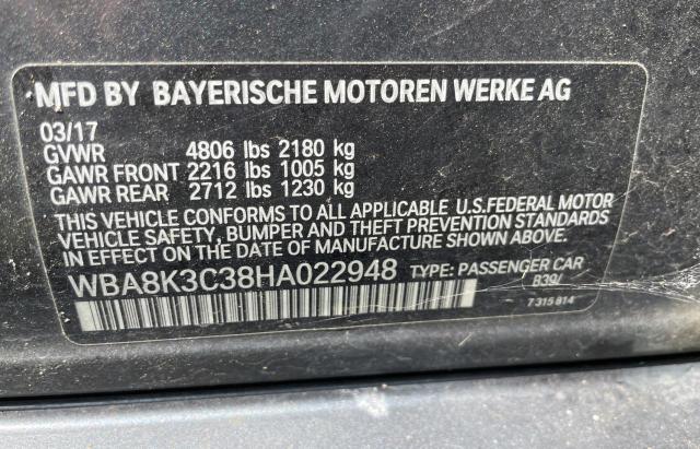 WBA8K3C38HA022948 BMW 330 XI