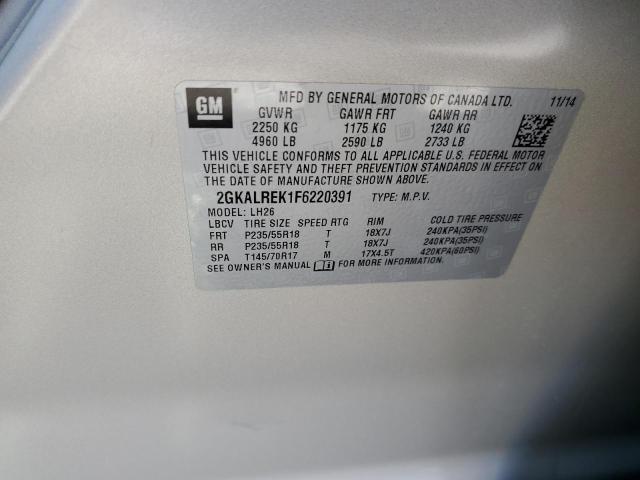 2GKALREK1F6220391 GMC Terrain Sle