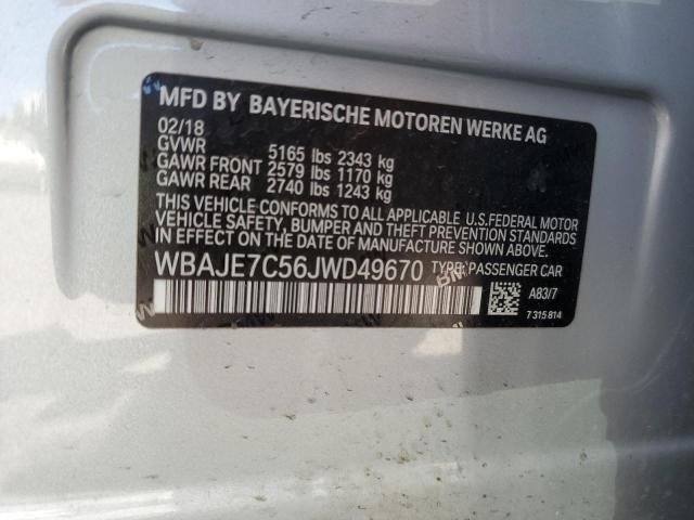 WBAJE7C56JWD49670 BMW 540 XI