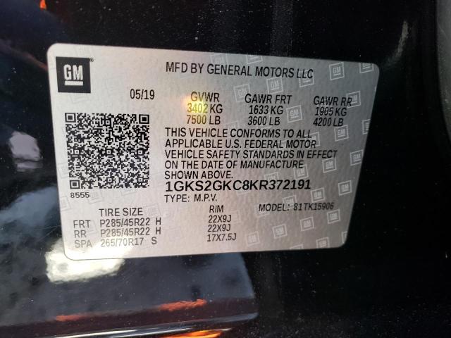1GKS2GKC8KR372191 GMC Yukon Xl K1500 Slt